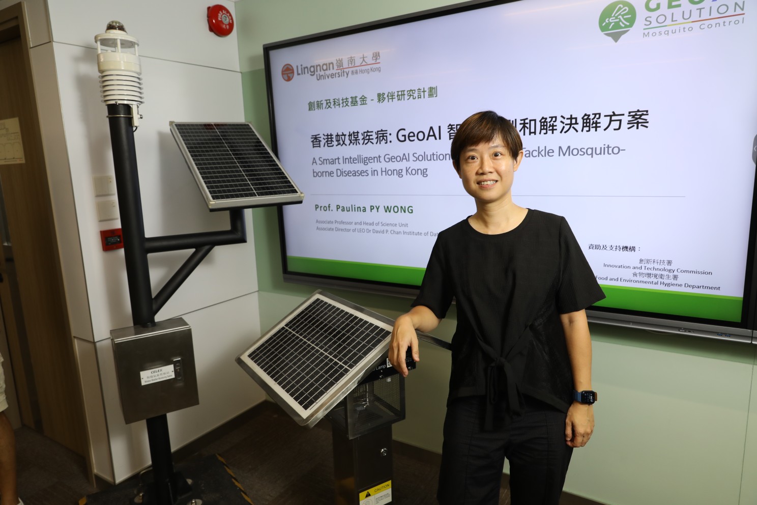 The GeoAI Cloud Analytics Platform developed by Prof Paulina Wong Pui-yun, Head of the Science Unit of Lingnan University, provides the general public with a Mosquito Risk Index and Mosquito Risk Map so they can avoid going to areas with serious mosquito 